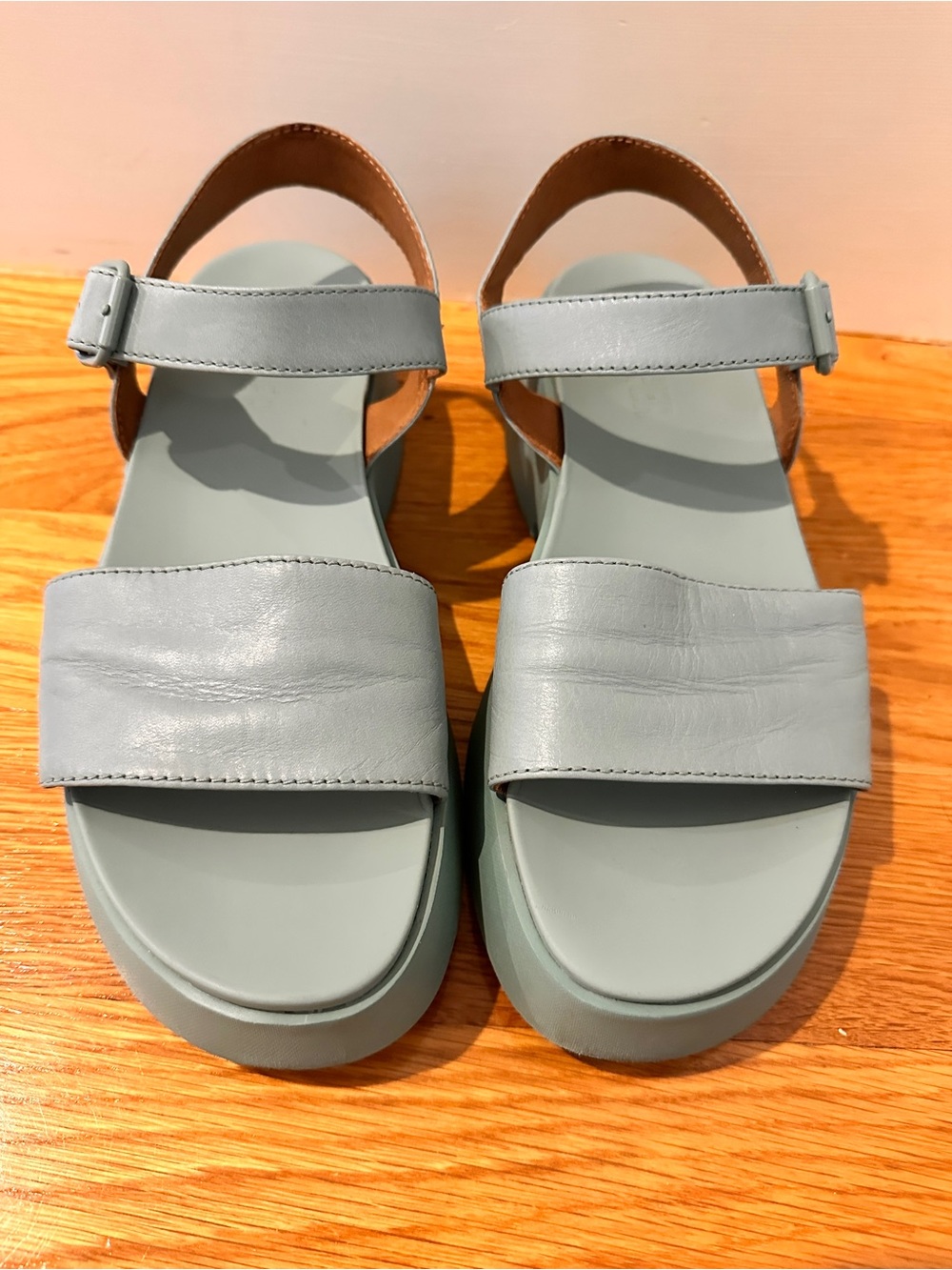 Camper Tasha Sandals size 41 Aqua Green Platforms